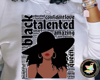 Black Queen, Melanin Shirt, Women Empowerment, Black Culture, Strong Black Woman, Black Pride, Black Excellence, Gift for Her, Black History