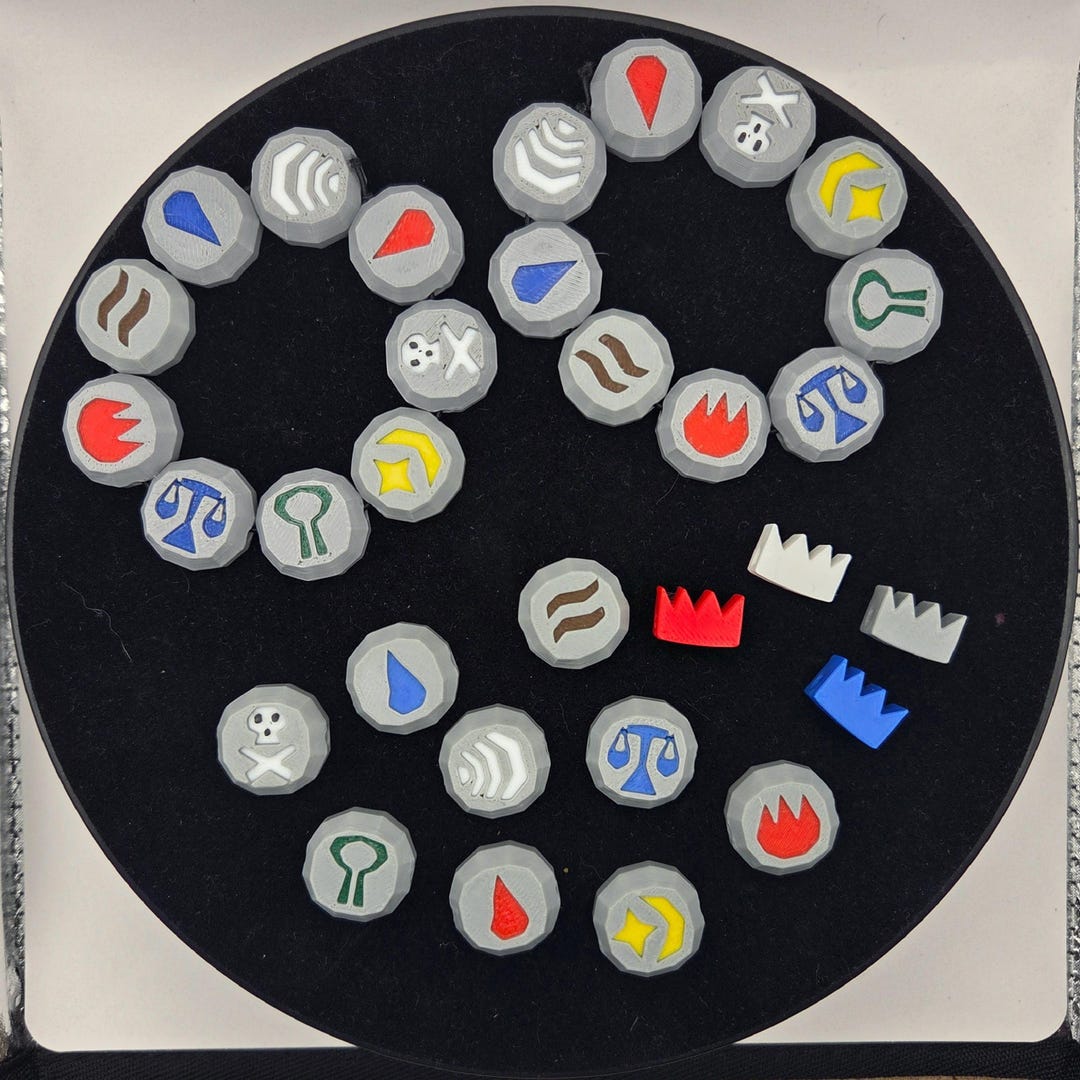 Runescap Runes Runescape Rune Phat Tele-tab Beads Kandi - Etsy