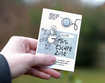 Mini-Zine mit fünf Escape Rätseln - Rätselheft Alien Entführung