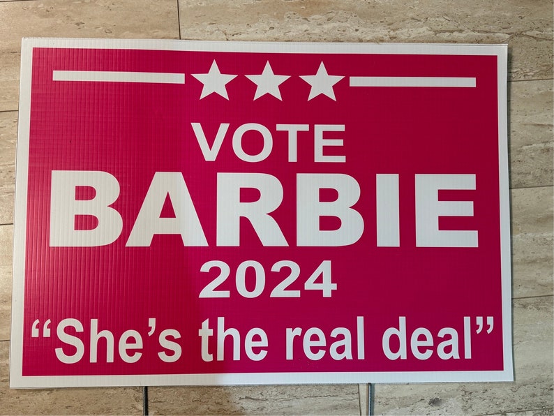 ALL NEW BARBIE 2024 Election Style Yard Signs image 3