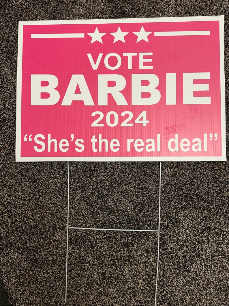 ALL NEW BARBIE 2024 Election Style Yard Signs image 2