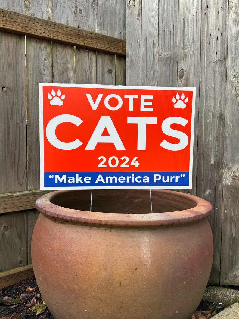 NEW: VOTE CATS 2024 Yard Signs image 4