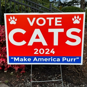 NEW: VOTE CATS 2024 Yard Signs image 1