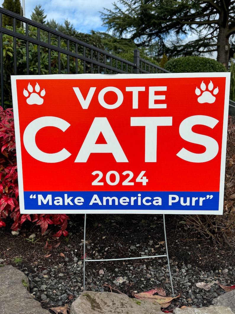 NEW: VOTE CATS 2024 Yard Signs image 1