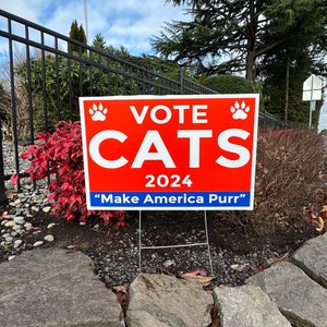 NEW: VOTE CATS 2024 Yard Signs image 2