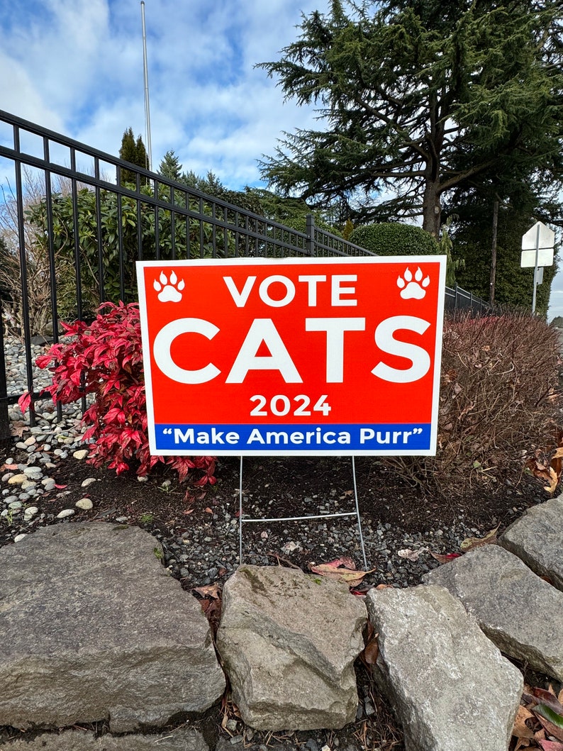 NEW: VOTE CATS 2024 Yard Signs image 2