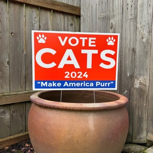 NEW: VOTE CATS 2024 Yard Signs image 3