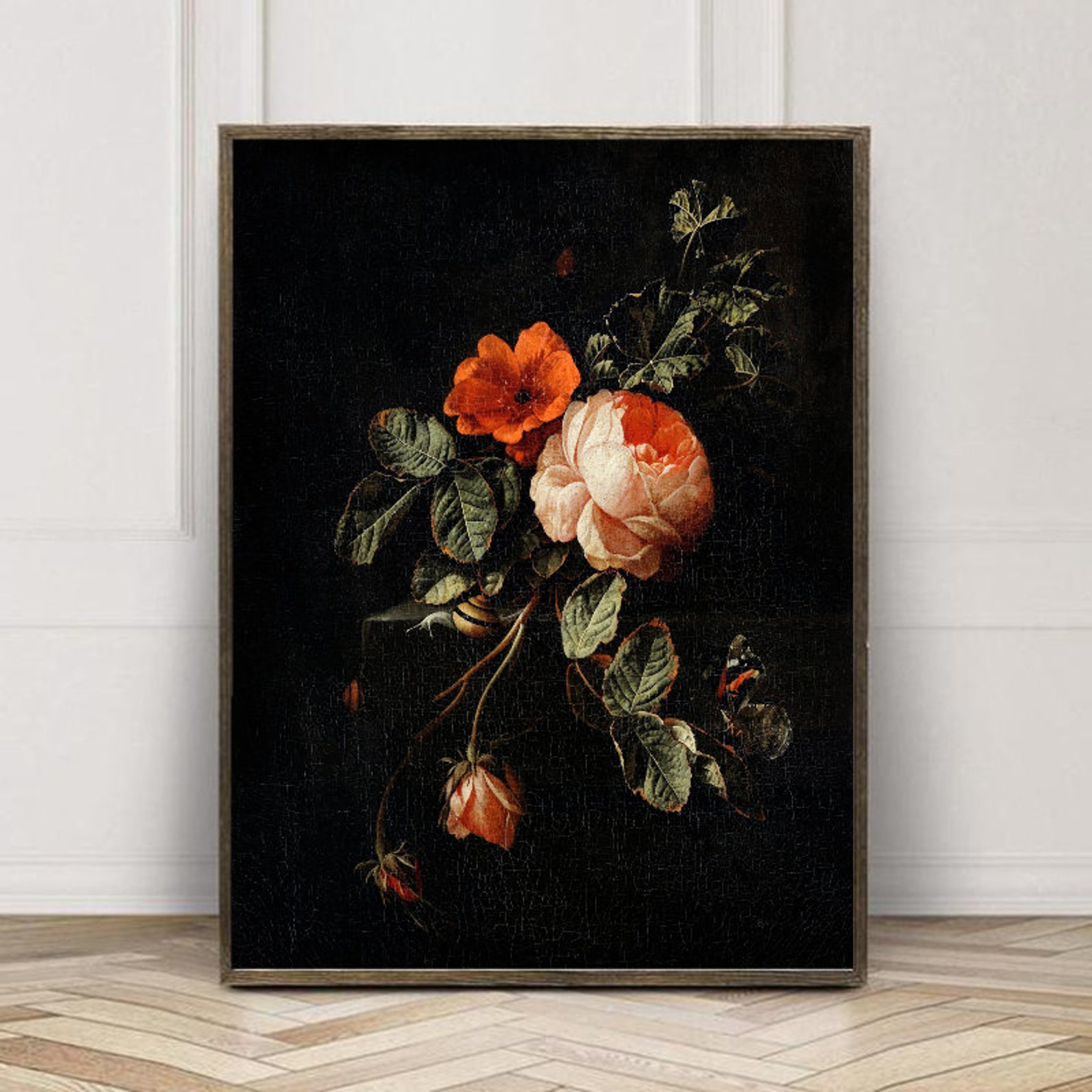 Floral Still Life Antique Vintage Wall Art Print Flowers Gift Etsy UK