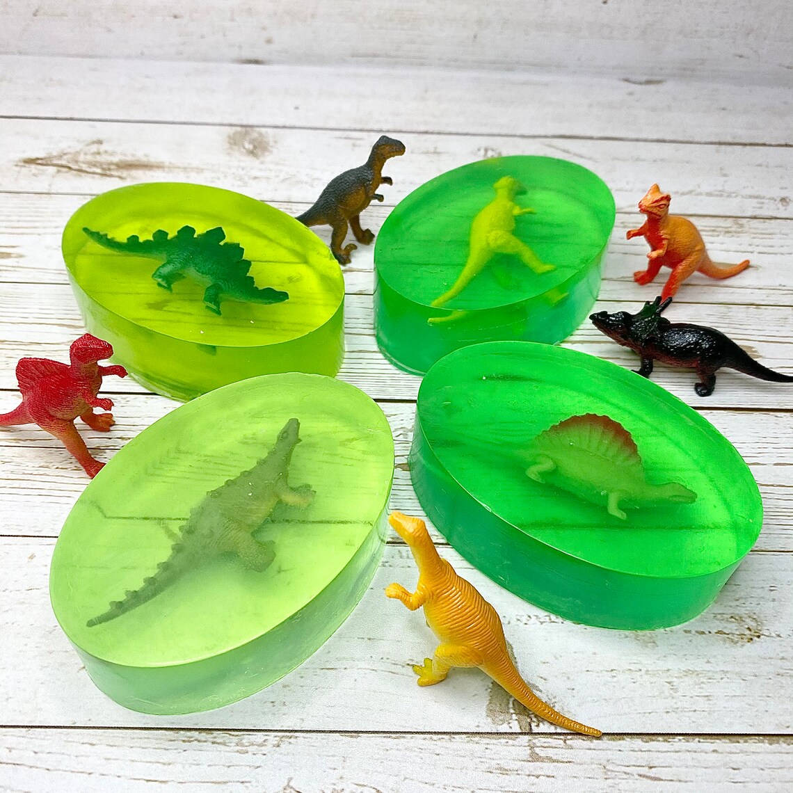 Organic Natural Kids Dinosaur Soap with Toy Inside / Best Etsy