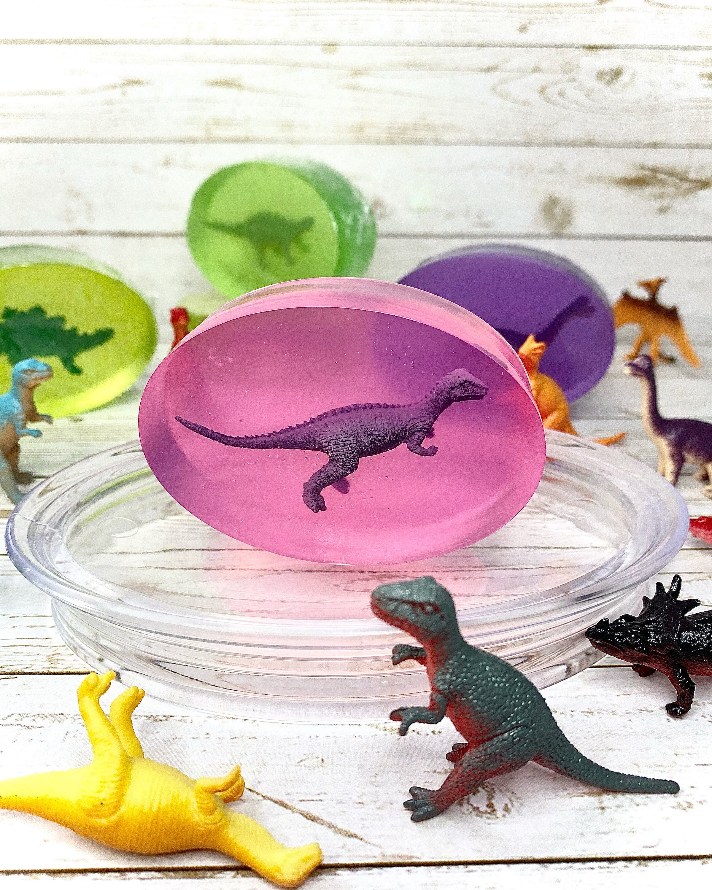 Organic Natural Kids Dinosaur Soap with Toy Inside / Best Etsy