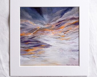 Purple Sky at Night | Original Oil Painting | Scottish Landscape Art