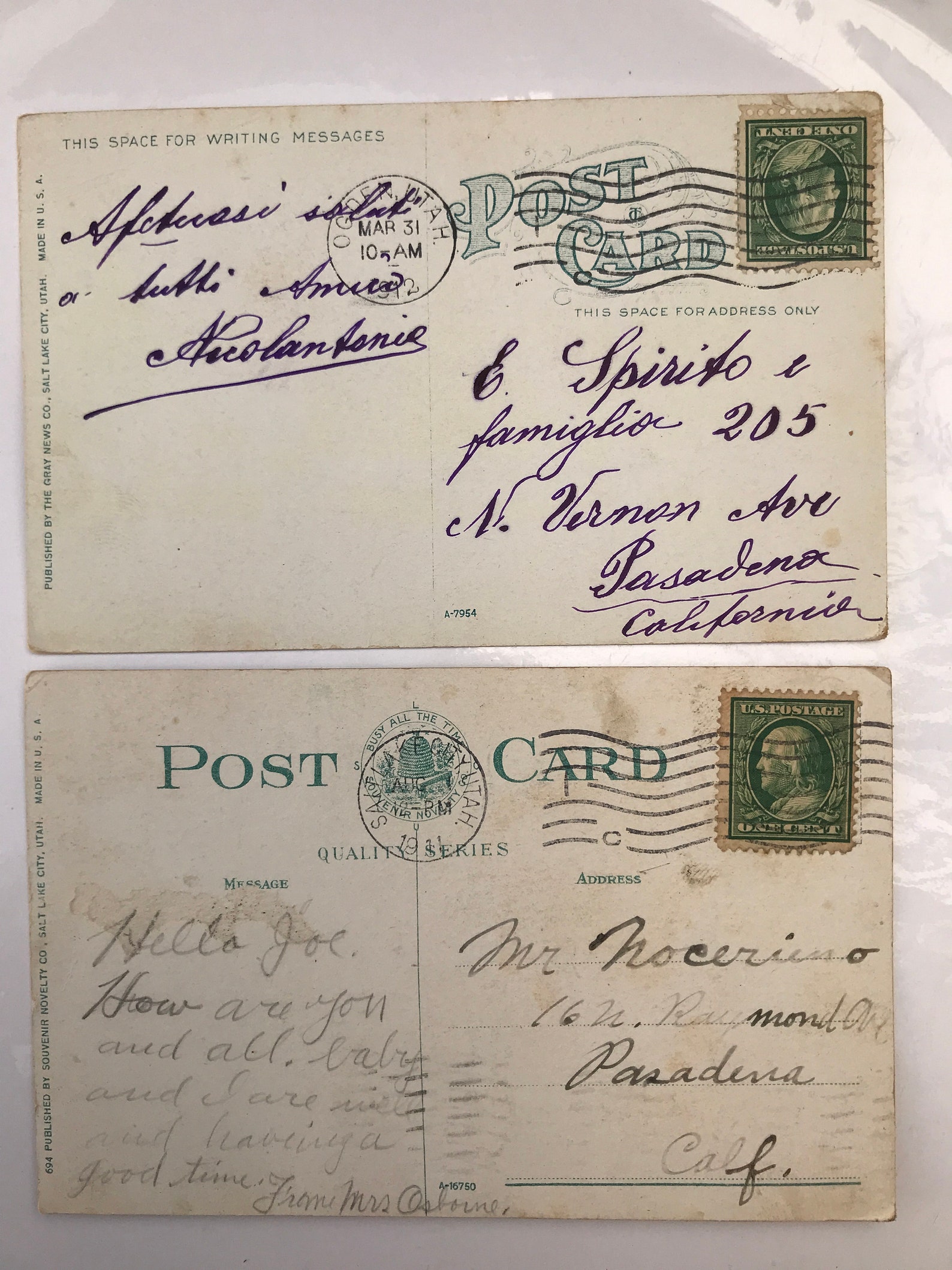 2 Early 1900s Vintage Postcards From the State of Etsy