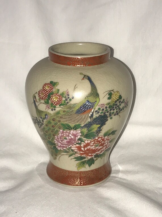Vintage Japanese Vase Etsy