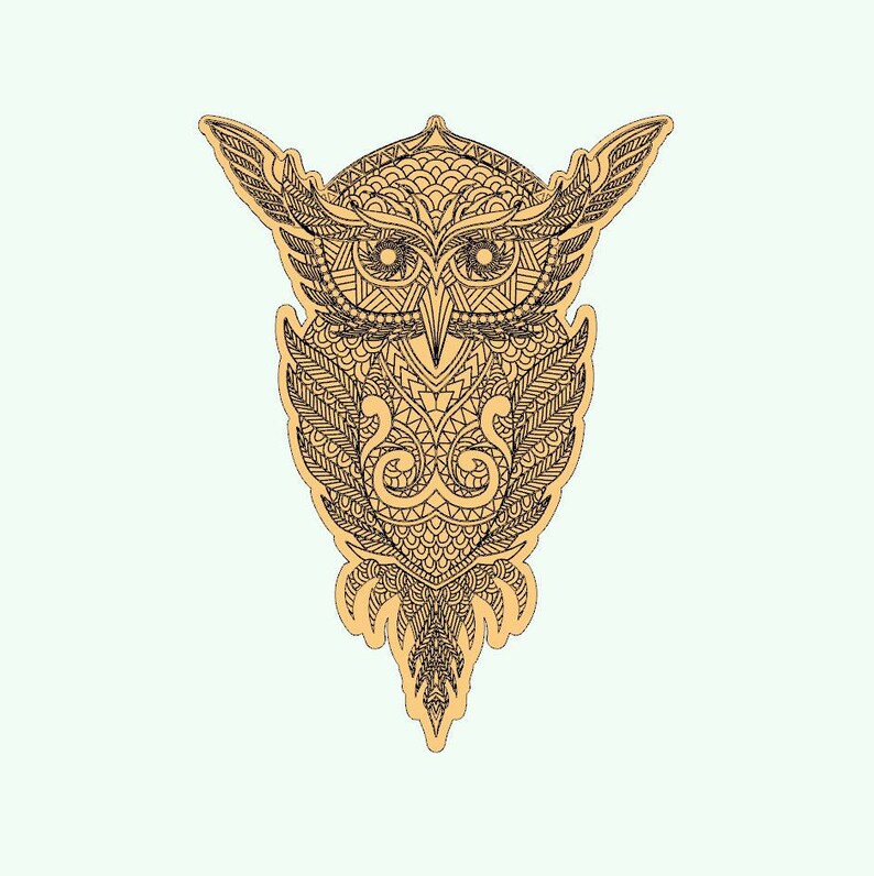 Download 3D Owl Mandala Svg - Layered SVG Cut File