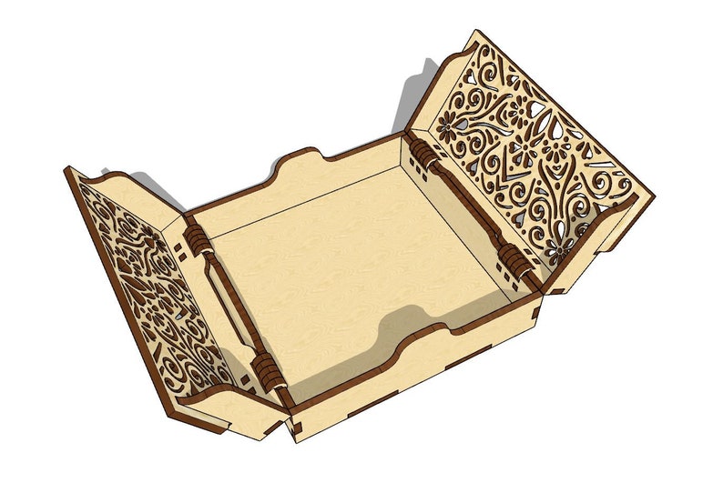 Decorative Box with Lid laser cut files laser cut template Etsy