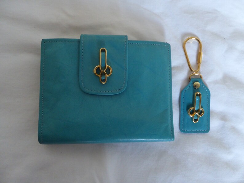 ROLFS Cowhide Vintage Turquoise Teal Wallet W/coin Purse and Etsy