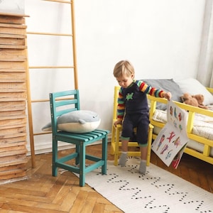 Kids Wood Chair, Montessori Furniture, Montessori Toddler Chair, Nursery Decor, Toddler Wooden Stool, Reading Chair, Toddler Toys,