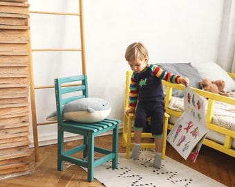 Kids Wood Chair, Montessori Furniture, Montessori Toddler Chair, Nursery Decor, Toddler Wooden Stool, Reading Chair, Toddler Toys,