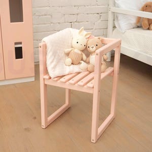 Pink Cube Chair by Busywood, Children Chair, Montessori Chair for Nursery Room, Chair for Toddlers, Low Chair, Small Chair, Kid Chair