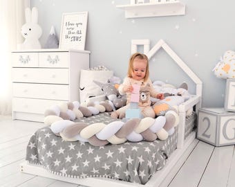 Floor Bed, Montessori Bed, Toddler Bed, Bed Frame, Platform Bed, Toddler Floor Bed, House Bed, Nursery Decor, Low Kids Bed, Kids Furniture