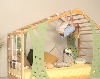Montessori Gym Bed, Toddler Bed, Jungle Gym, Toddler Climber, Bed Frame, Indoor Baby Gym, Indoor Playhouse, Nursery Decor, Toddler Gift