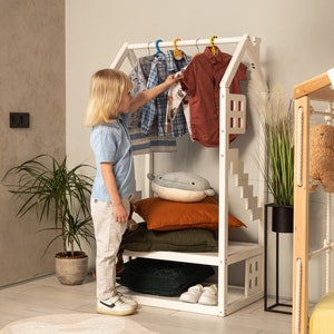 clothes rack
coat rack
garment rack
kids clothes rack
storage
babyzimmer
clothing rack
kids furniture
shoe rack
toy storage
storage organization
playroom decor
montessori furniture