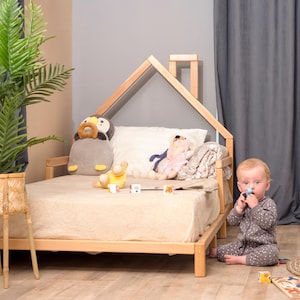 Montessori Bed, Toddler Bed, Montessori Bed Frame, Twin Bed, Montessori Furniture, Nursery Decor, House Bed, Toddler House Bed