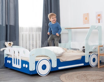 Classic Car Bed, Toddler Car Bed, Unique Bed Frame, Nursery Decor, Car Bed Frame, Montessori Bed,  Children Bed, Kids Furniture, Play Bed