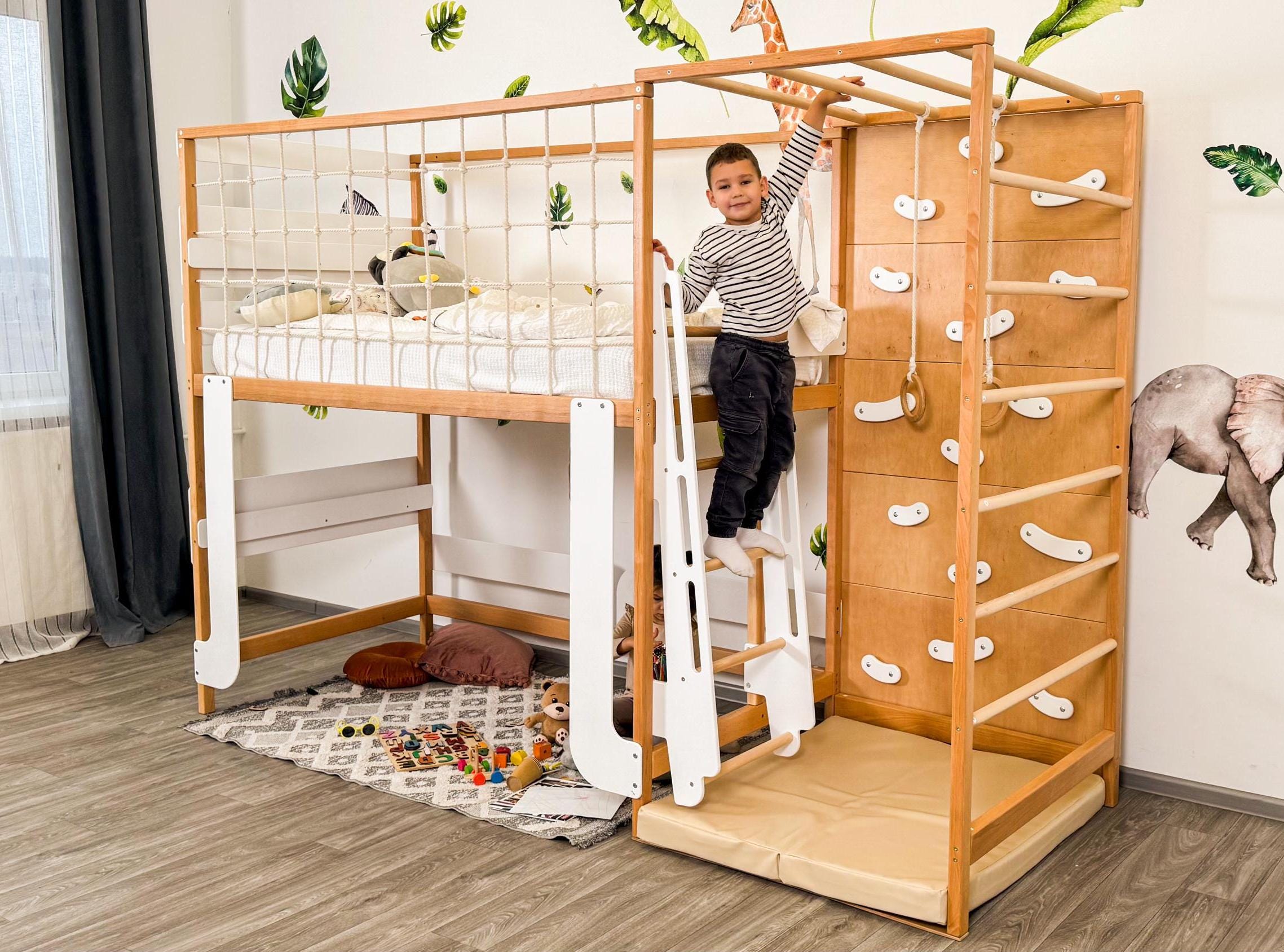 二段ベッド、モンテッソーリ式双子用ベッド、幼児用ベッド、ツイン 