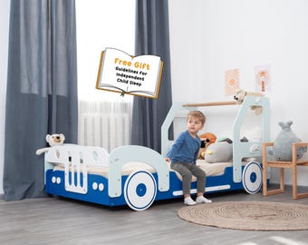 Classic Car Bed, Toddler Car Bed, Unique Bed Frame, Nursery Decor, Car Bed Frame, Montessori Bed,  Children Bed, Kids Furniture, Play Bed