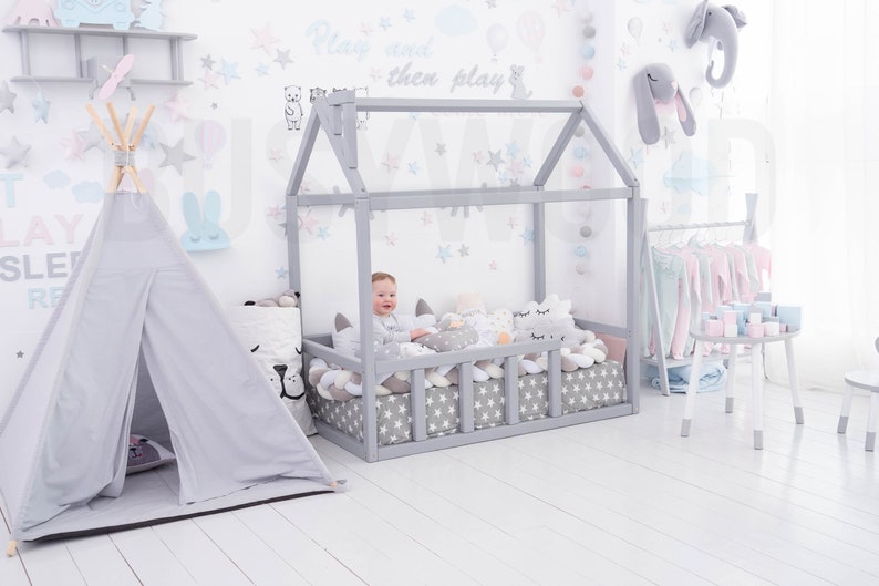 Montessori Toddler Bed for Modern Kids Twin Bed Montessori Etsy