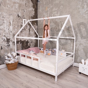 Montessori Bed, Toddler Bed, House Bed, Montessori Toddler, Unique Bed, Montessori Furniture, Bed Frame, Nursery Decor, Canopy Bed