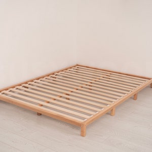 Platform Bed by Busywood, Futon Base, Low Platform Bed, Japanese Joinery Bed Frame, Low Profile Bed, Minimalist Bed, Tatami Platform Bed image 7