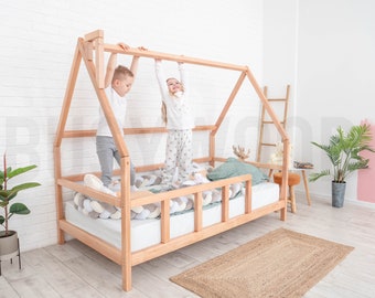 Toddler Montessori Kids Modern Kids Home and Living Furniture Beds & Headboards Toddler Bed Montessori