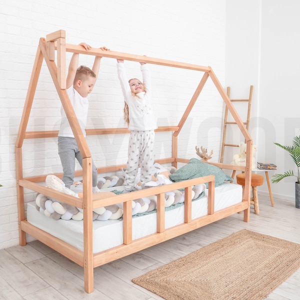 Toddler Montessori Kids Modern Kids Home and Living Furniture Lits et têtes de lit Lit pour tout-petit Montessori