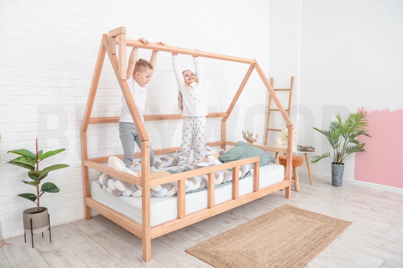 Toddler Montessori Kids Modern Kids Home and Living Furniture Beds & Headboards Toddler Bed Montessori 