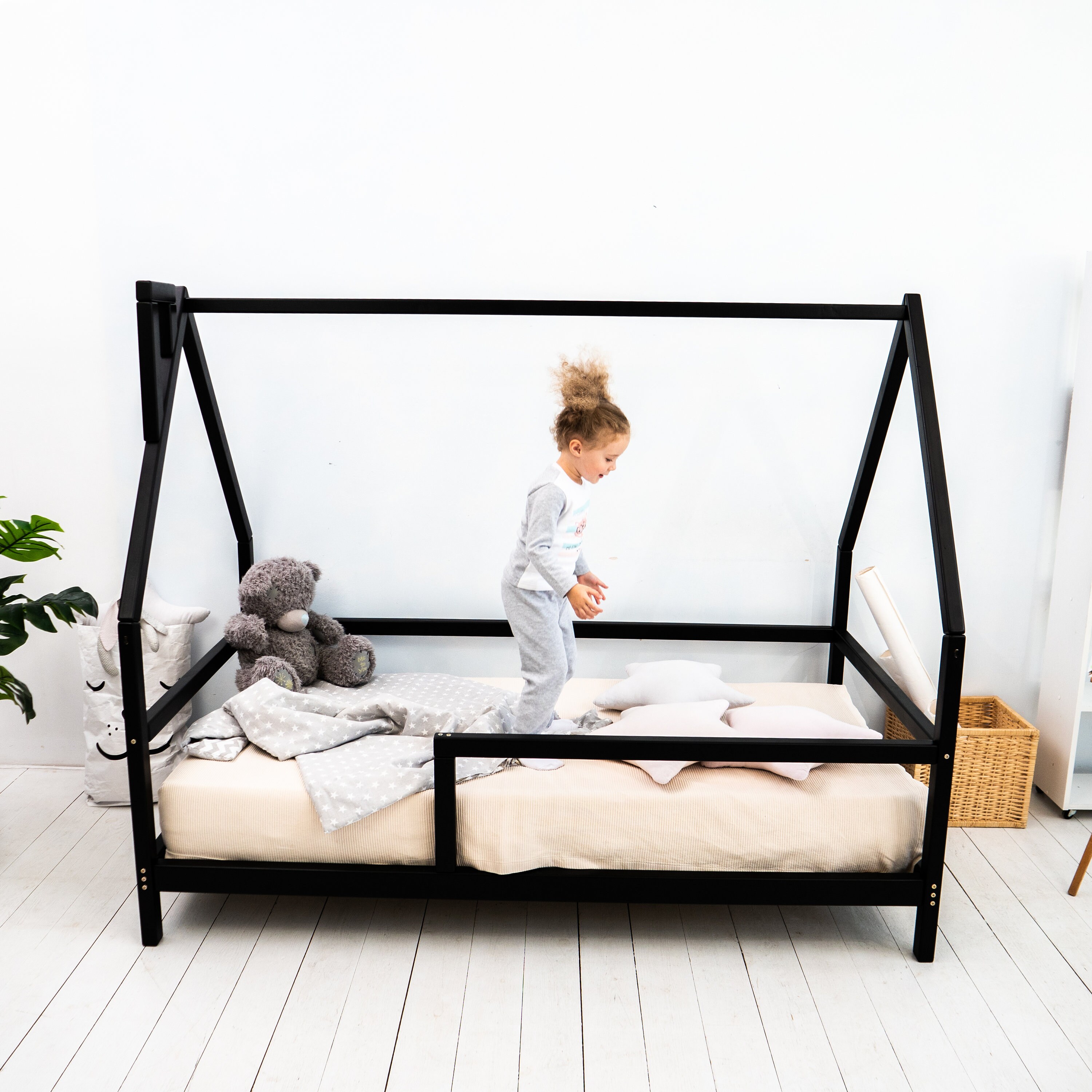 Nursery bed Montessori toddler Frame bed House bed Wood house Etsy