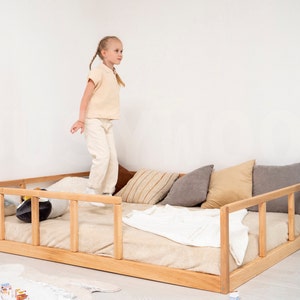 Low Platform Bed for Kids, Toddler Floor Bed, Bed Frame, Montessori Toddler, Tatami Bed, Loft Bed,  Bedroom Decor, Montessori Bed