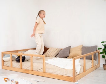 Low Platform Bed for Kids, Toddler Floor Bed, Bed Frame, Montessori Toddler, Tatami Bed, Loft Bed,  Bedroom Decor, Montessori Bed