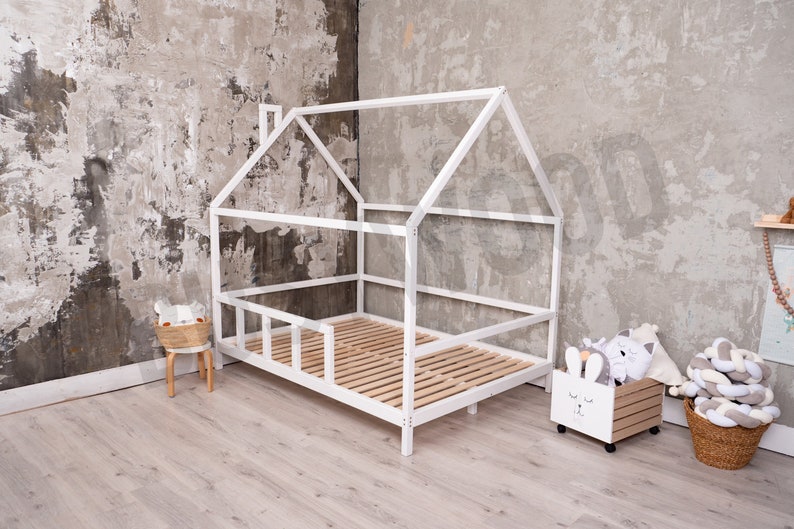 Montessori Bed, Toddler Bed, House Bed, Montessori Toddler, Unique Bed, Montessori Furniture, Bed Frame, Nursery Decor, Canopy Bed image 8