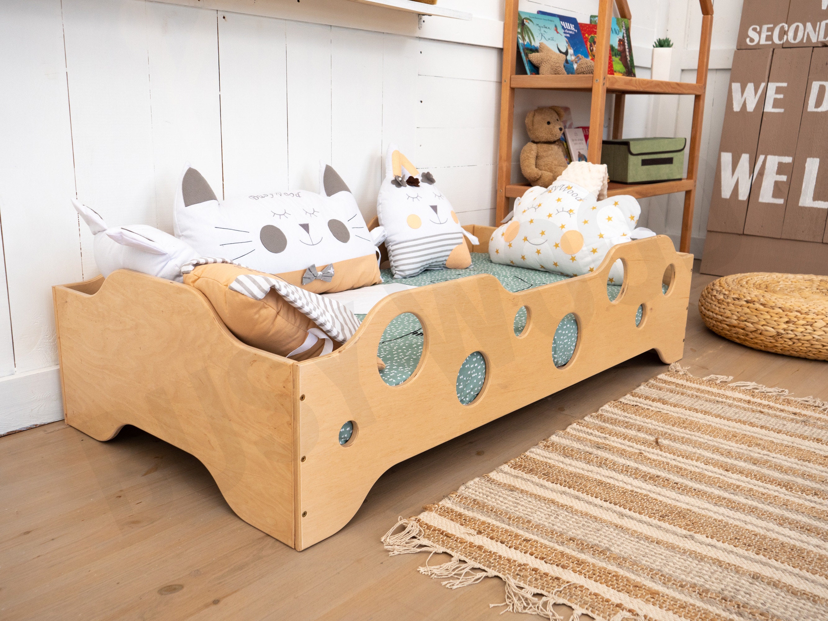 Nursery crib Kids bedroom Baby nest Bed frame Toddler bed Etsy