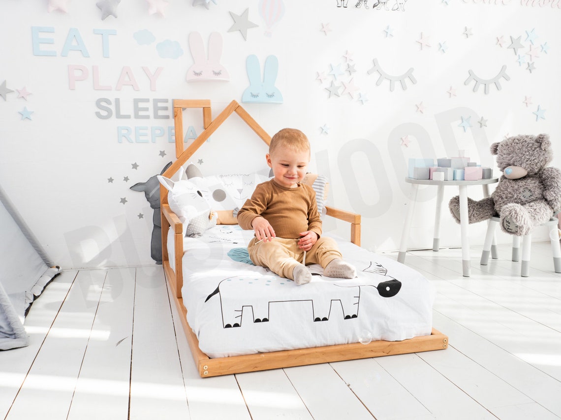 Floor bed for sleeping only Baby nest Platform bed Toddler Etsy