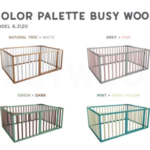 Peuterbed, montessori-vloerbed, houten platformbed, laag profiel bedframe, kinderbed, decoratie kinderkamer, kindermeubels afbeelding 14