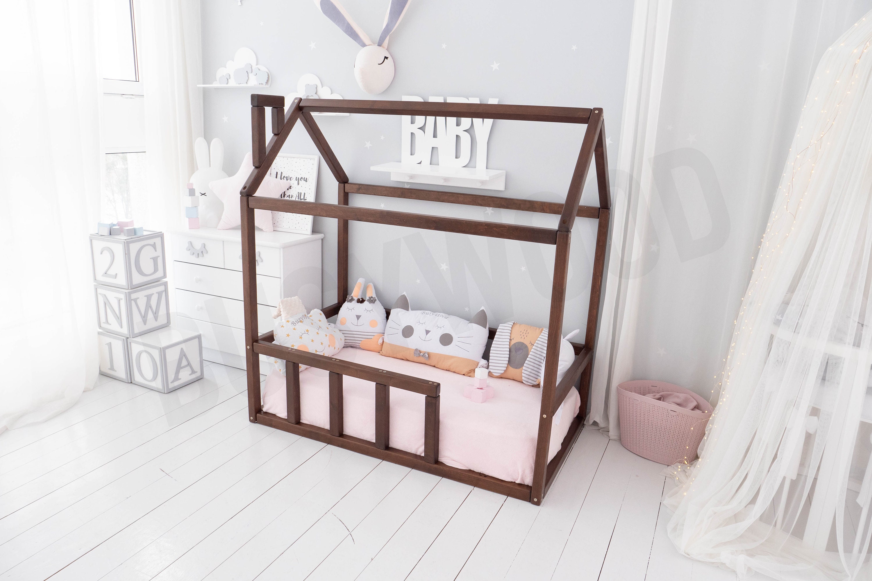 Kids Floor Bed Floor Crib Crib on Floor Full Floor Bed Etsy