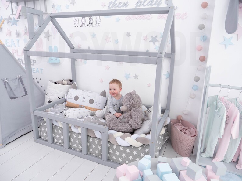 Montessori Toddler Bed for Modern Kids Twin Bed Montessori Etsy