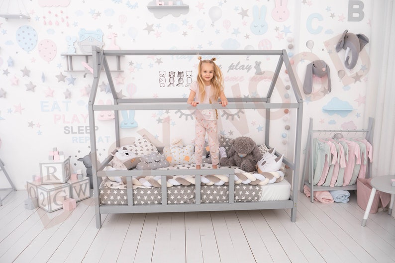 Montessori Bed Twin Toddler House Bed House Bed Frame Kids Etsy