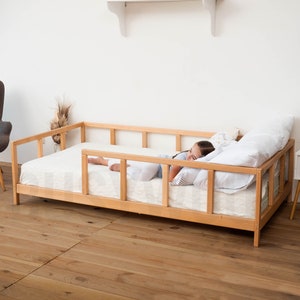 Twin bed, Solid wood bed, Teen bed, Full bed, Ecofriendly furniture, Kids bedroom furniture, Bed frame, Kids bed, Montessori bed