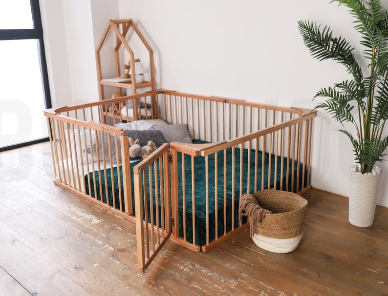 Multifunctional Playpen Bed for Toddler by Busywood Kids Etsy