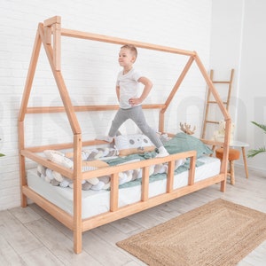 Toddler Montessori Kids Modern Kids Home and Living Furniture Beds & Headboards Toddler Bed Montessori image 3