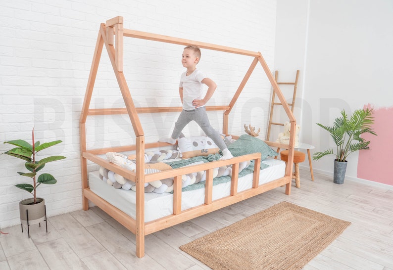 Toddler Montessori Kids Modern Kids Home and Living Furniture Beds & Headboards Toddler Bed Montessori image 3